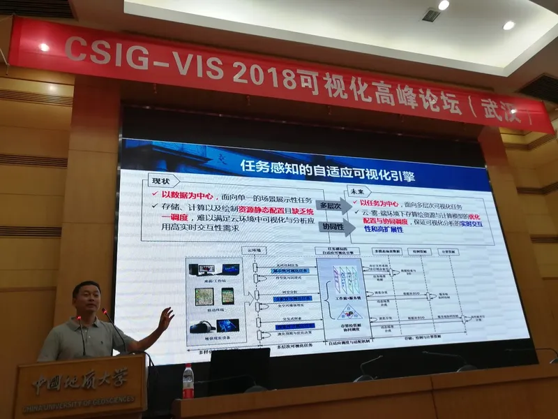 朱庆教授应邀参加可视化高峰论坛（武汉）